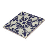 Carreaux - Motif mexicain bleu/blanc cassé (Côté)