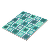 Carreaux Motif Turquoise rétro années 1950 (Côté)