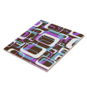 Carreaux Motifs Retro Purple Brown 60s (Côté)