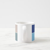 Carreaux nautiques monogramme personnalisé tasse e (Dos)