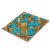 Carreaux or et turquoise - Coll. Turquoise (Côté)