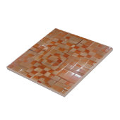 Carreaux orange et beige (Côté)