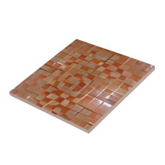 Carreaux orange et beige (Côté)