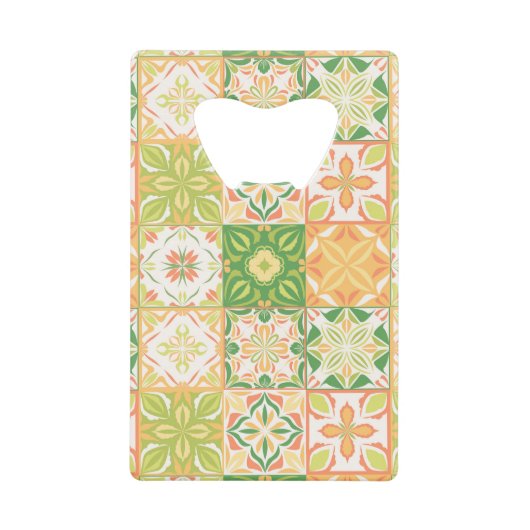 Carreaux ornés en vert et jaune (Devant)