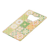 Carreaux ornés en vert et jaune (Devant Angle)