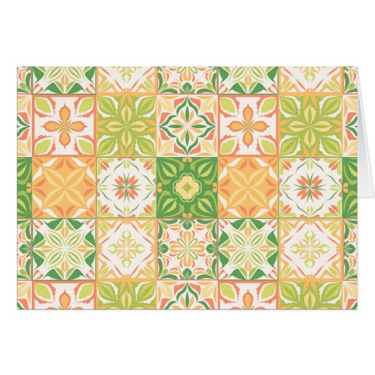 Carreaux ornés en vert et jaune (Devant horizontal)