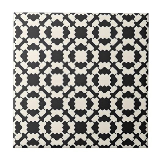 carreaux rhombus noirs et blancs grecs (Devant)