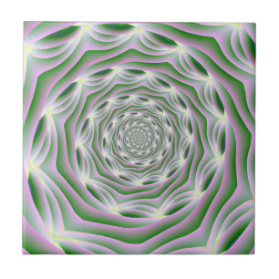 Carreaux rose et vert Vortex
