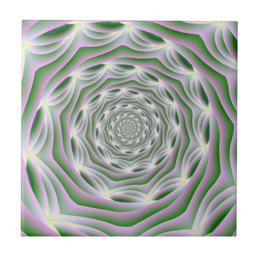 Carreaux rose et vert Vortex (Devant)
