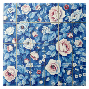 carreaux roses de cottage