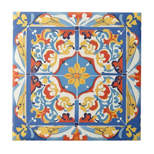 Carreaux rouge, bleu et jaune (Devant)