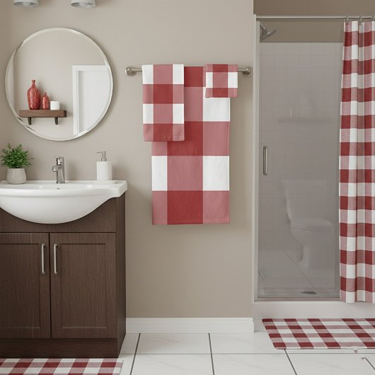 Carreaux rouges et blancs