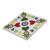 carreaux suédois coeurs colorés (Côté)