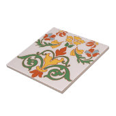 carreaux suédois Fleur jaune vintage (Côté)