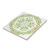 carreaux suédois fleurs vertes fraîches (Côté)