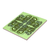 Carreaux verts et noirs rétro (Côté)