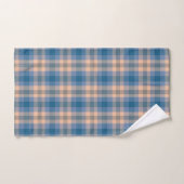 Carreaux Vichy Beige Bleu Gris Et Pêche (Serviette à main)
