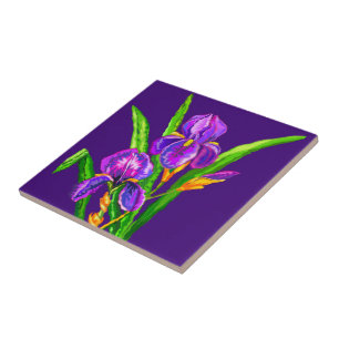 Carreaux violets Iris Fleur - Choisir la couleur