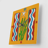 Carrée Abstrait Star Horloge Désert (Angle)