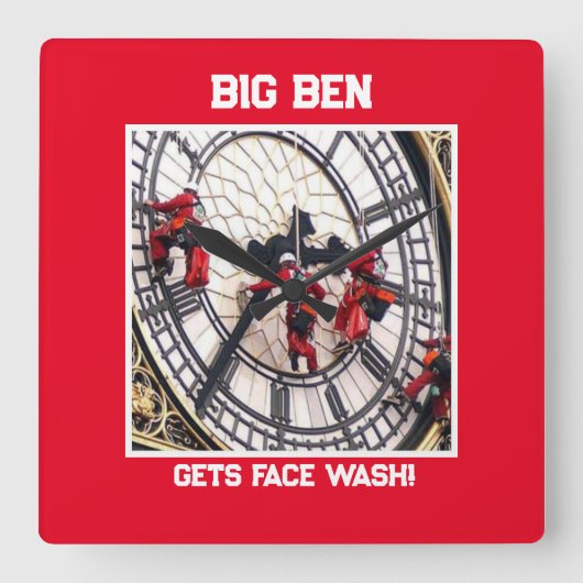 Carrée Acrylique Mur Horloge grand carré! (Recto)