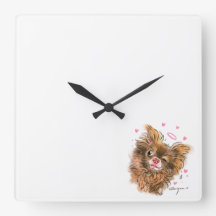 Adorable animal de compagnie - thème Carré horloge