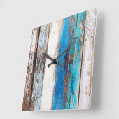 Carrée Ancienne horloge en bois flotté (Angle)