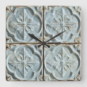 Carrée Antique plafond Carrelage Mur Horloge