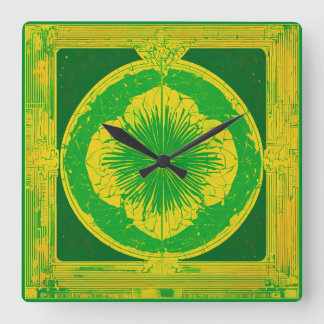 Carrée Art mural et horloge