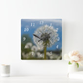 Carrée Beauté D'Un Mur De Dandelion Horloge (Maison)