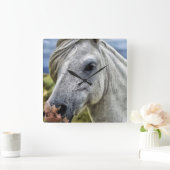 Carrée Belle horloge à cheval gris (Maison)