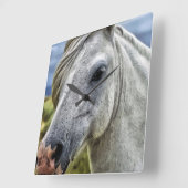 Carrée Belle horloge à cheval gris (Angle)