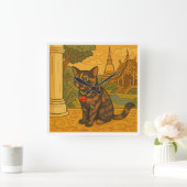 Carrée Belle horloge Carré de chat Siam (Maison)