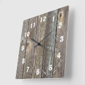 Carrée Belle horloge en bois ancien avec ancre blanche (Angle)