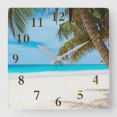 Carrée Belle horloge tropicale caraïbe (Recto)