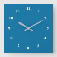 Bleu Mur Horloge Couleurs Personnalisées Votre Pro