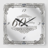 Carrée Bonne horloge du 60e anniversaire du Mariage (Recto)