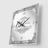 Carrée Bonne horloge du 60e anniversaire du Mariage (Angle)