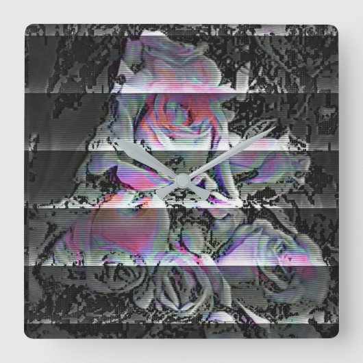 Carrée Bouquet Techno Grande Horloge (Recto)