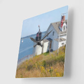 Carrée Browns Head Lighthouse, Maine Wall Horloge (Angle)
