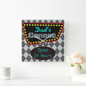 Carrée Cadeau classique papa's Garage Wall Horloge Cadeau (Maison)