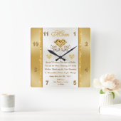 Carrée Cadeaux de 50e anniversaire pour maman, horloge (Maison)