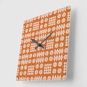 Carrée Carré Mur Horloge Gallois Tapisserie Motif brique  (Angle)