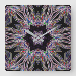 Carrée Chic Améthyste Conception Acrylique Horloge Mur