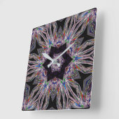 Carrée Chic Améthyste Conception Acrylique Horloge Mur (Angle)