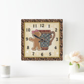 Carrée Christmas Gingpain café horloge (Maison)