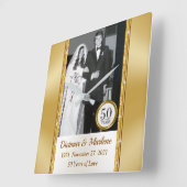 Carrée Commande spéciale 50e anniversaire Horloge avec ph (Angle)