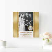 Carrée Commande spéciale 50e anniversaire Horloge avec ph (Maison)