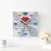 Carrée Commandez Votre Horloge En Pierre D'Anniversaire,  (Maison)