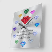 Carrée Commandez Votre Horloge En Pierre D'Anniversaire,  (Angle)