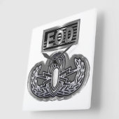 Carrée Conception Unique Horloge Commémorative EOD (Angle)